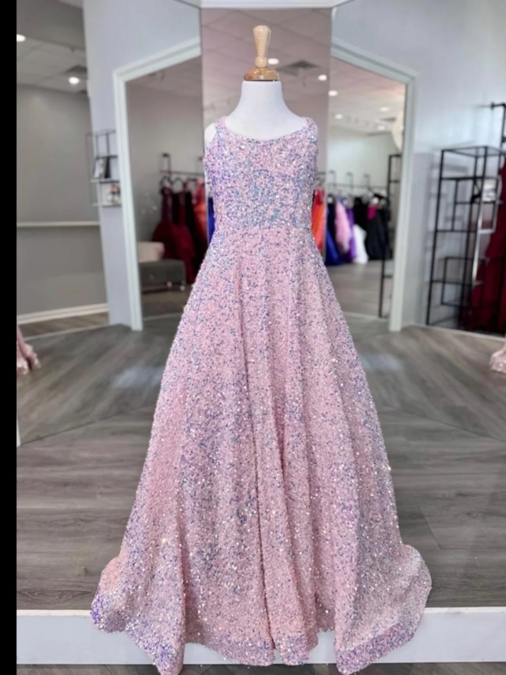 Sherri Hill pink pageant dress little girl size 4, new with tags